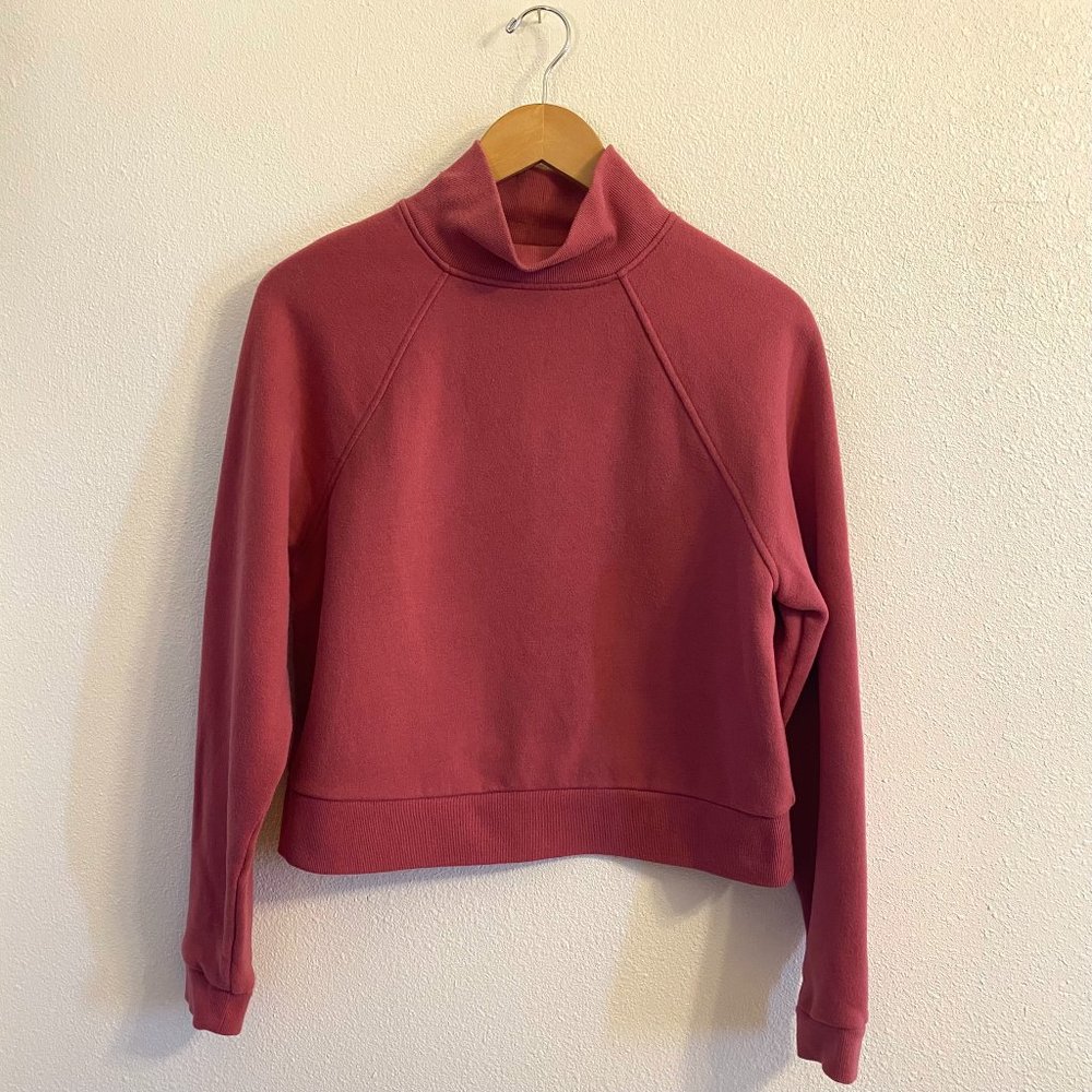 a new day Dusty Pink Mock Turtleneck Cotton Sweatshirt Small